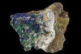 Sparkling Azurite and Malachite Crystal Cluster - Morocco #128159-1